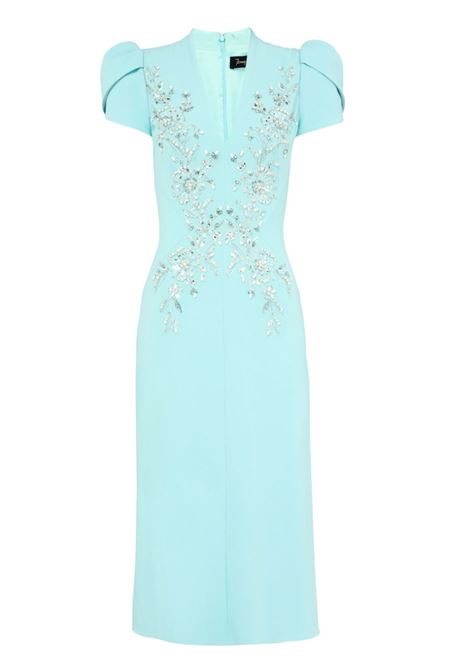 Light blue crystal-embellished Freya dress Jenny packham - women